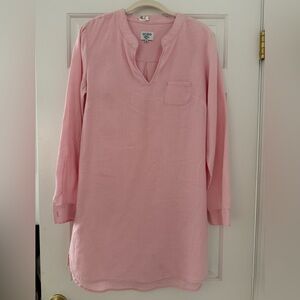 HIHO Pink Long Sleeve Linen Dress - WORN ONCE - Sz Medium